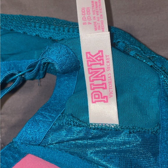 PINK Victoria's Secret Turquoise Lace Bra - Picture 3 of 3
